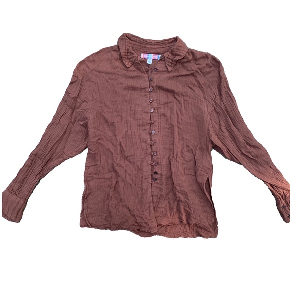 Urban Outfitters Brown Button Down Shirt XS - Picture 3 of 5